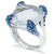 White Quartz (14-1/2ct) Blue Sapphire (2-1/4 ct. t.w.) Ring in Sterling Silver