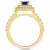 Sapphire (1-1/2 ct. t.w.) & Diamond (5/8 ct. t.w.) Oval Double Halo Ring in 14k Gold