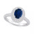 Sapphire (1-1/2 ct. t.w.) & Diamond (5/8 ct. t.w.) Oval Double Halo Ring in 14k Gold