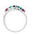 Multi-Gemstone (7/8 ct. t.w.) & Diamond (1/10 ct. t.w.) Ring in 14k White Gold