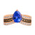 Blueberry Tanzanite (1-1/2 ct. t.w.) & Diamond (3/4 ct. t.w.) V Ring in 14k Rose Gold
