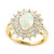 EFFY® Opal (1 ct. t.w.) & Diamond (1/4 ct. t.w.) Starburst Halo Ring in 14k Gold