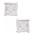 Diamond Accent Square Stud Earrings in 10k White, Yellow or Rose Gold