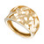 Polished Basketweave Openwork Statement Ring in 10k Gold