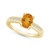 Citrine and Diamond Ring (1 -1/5 ct.t.w and 1/8 ct.t.w) 14K Yellow Gold