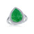 Sterling Silver, 10x14mm Pear-Shaped Jade Ring