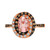 Peach Morganite (7/8 ct. t.w.) & Diamond (3/8 ct. t.w.) Halo Ring in 14k Rose Gold