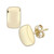 Modern Rectangle Stud Earrings Set in 14k Yellow Gold