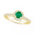 Emerald (1/2 Ct. t.w.) and Diamond (1/2 Ct. t.w.) Halo Ring