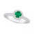 Emerald (1/2 Ct. t.w.) and Diamond (1/2 Ct. t.w.) Halo Ring