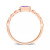 10K Yellow Gold Plated or 10K Rose Gold Plated Amethyst Link Ring