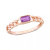 10K Yellow Gold Plated or 10K Rose Gold Plated Amethyst Link Ring