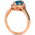 Blue Topaz (1-3/4 ct. t.w.) & Diamond (1/2 ct. t.w.) Marquise Halo Ring in 14k Rose Gold