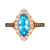 Blue Topaz (1-3/4 ct. t.w.) & Diamond (1/2 ct. t.w.) Marquise Halo Ring in 14k Rose Gold