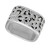 Platinum Plated Cheetah Print Band Ring
