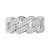 Sterling Silver Cubic Zirconia Link Statement Ring