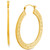Medium Greek Key Flat Hoop Earrings in 14k Gold