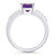 Amethyst and Diamond Ring (2 ct.t.w and 1/8 ct.t.w) 14K White Gold