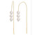 Cultured Freshwater Pearl (6 - 6-1/2mm) Threader Earrings in 10k Gold
