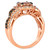 Peach Morganite (1-1/2 ct. t.w.) & Diamond (1-1/20 ct. t.w.) Halo Statement Ring in 14k Rose Gold