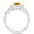 Citrine (1-1/5 ct. t.w.) and Diamond (1/5 ct. t.w.) Halo Ring in Sterling Silver
