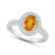Citrine (1-1/5 ct. t.w.) and Diamond (1/5 ct. t.w.) Halo Ring in Sterling Silver