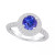 Tanzanite (1-3/8 ct. t.w.) & Diamond (5/8 ct. t.w.) Round Halo Statement Ring in 14k Gold