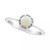 Opal Six Prong Solitaire Ring (1/3 ct. t.w.) in Sterling Silver (Also in Aquamarine)