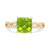 Peridot (2-1/5 ct. t.w.) & Diamond (1/6 ct. t.w.) Cushion Braid Shank Ring in 14k Gold