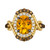 Cinnamon Citrine (2-1/2 ct. t.w.) & Diamond (3/4 ct. t.w.) Rope Wrapped Halo Ring in 14k Gold