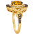 Cinnamon Citrine (2-1/2 ct. t.w.) & Diamond (3/4 ct. t.w.) Rope Wrapped Halo Ring in 14k Gold
