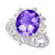Amethyst (4-1/2 ct. t.w.) & White Topaz (7/8 ct. t.w.) Halo Ring in Sterling Silver (Also in Blue Topaz)