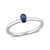 Oval Sapphire (1/3 ct. t.w.) Stackable Ring in 10k White Gold