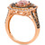 Peach Morganite (1-1/3 ct. t.w.) & Diamond (1-1/4 ct. t.w.) Halo Split Shank Ring in 14k Rose Gold