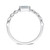 10K White Gold Blue Topaz Link Ring