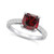 Garnet (2-3/4 Ct. T.W.) and Diamond (1/3 Ct. T.W.) Ring in 14K White Gold