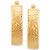 Small Weave Texture Wide Tube Hoop Earrings in 14k Gold, 7/8"