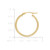 Small Weave Texture Wide Tube Hoop Earrings in 14k Gold, 7/8"