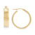 Small Weave Texture Wide Tube Hoop Earrings in 14k Gold, 7/8"