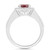 Garnet (1-2/3 ct. t.w.) and Diamond (1/5 ct. t.w.) Halo Ring in Sterling Silver