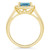 Aquamarine (2 ct. t.w.) and Diamond (1/4 ct. t.w.) Halo Ring in 14K Yellow Gold