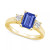 Tanzanite (1-5/8 ct. t.w.) & Diamond (1/4 ct. t.w.) Emerald-Cut Ring in 14k Gold