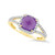 Amethyst (1-1/3 ct. t.w.) and Created White Sapphire (1/4 ct. t.w.) Ring in 10k Yellow Gold