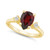 Garnet and Diamond Ring (1-3/4 ct.t.w and 1/10 ct.t.w) 14K Yellow Gold