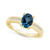 London Blue Topaz and Diamond Ring (1-5/8 ct.t.w and 1/8 ct.t.w) 14K Yellow Gold