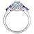 Aquamarine (3/4 ct. t.w.) & Iolite (1/3 ct. t.w. ) & Diamond (1/6 ct. t.w.) Ring in 14k White Gold