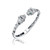 White Gold Plated Bendable Panther Bangle Bracelet