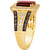 Pomegranate Garnet (2-1/2 ct. t.w.) & Diamond (3/4 ct. t.w.) Halo Multirow Ring in 14k Gold