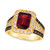 Pomegranate Garnet (2-1/2 ct. t.w.) & Diamond (3/4 ct. t.w.) Halo Multirow Ring in 14k Gold