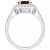 Rhodolite Garnet (1-5/8 ct. t.w.) & White Topaz (3/8 ct. t.w.) Double Halo Ring in Sterling Silver (Also in Citrine, Peridot, Amethyst, & Blue Topaz)